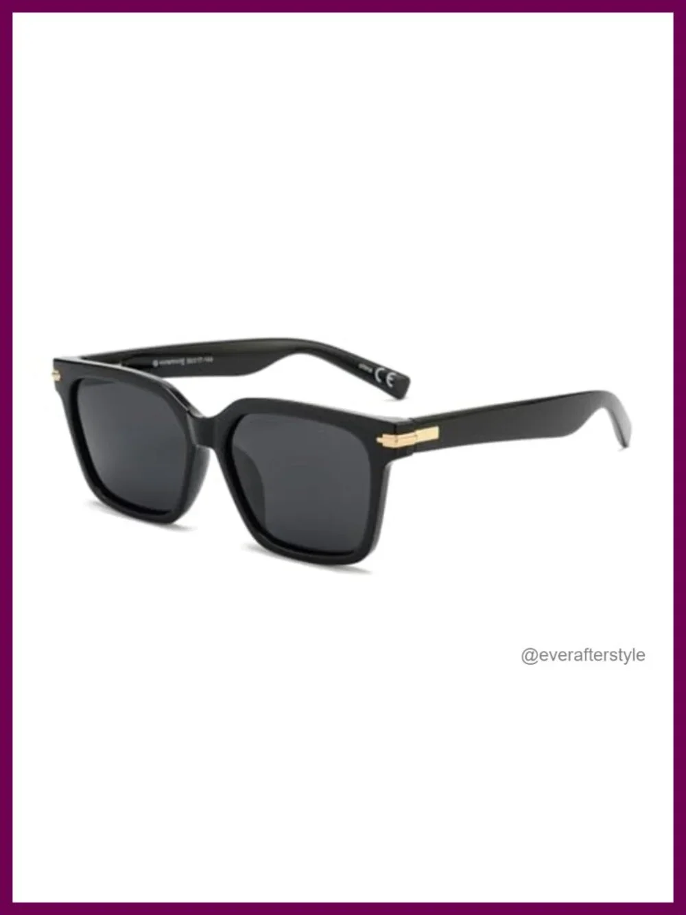 Retro Oversized Square Polarized Sunglasses UV400 Plastic Frame Women Men